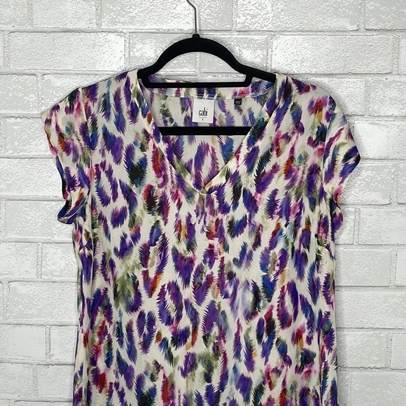 CAbi Plume Feather Print Blouse - Picture 4 of 12